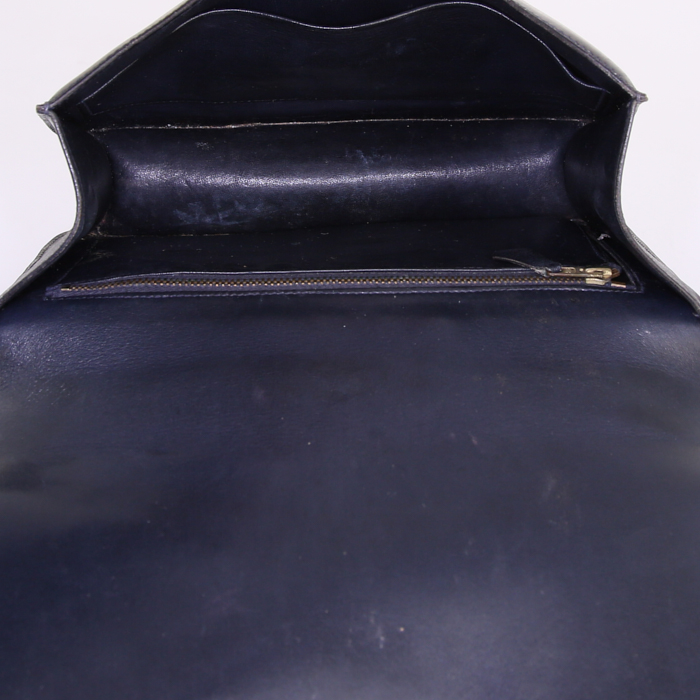 Bolso de mano Hermes Constance en cuero negro - Detail D3
