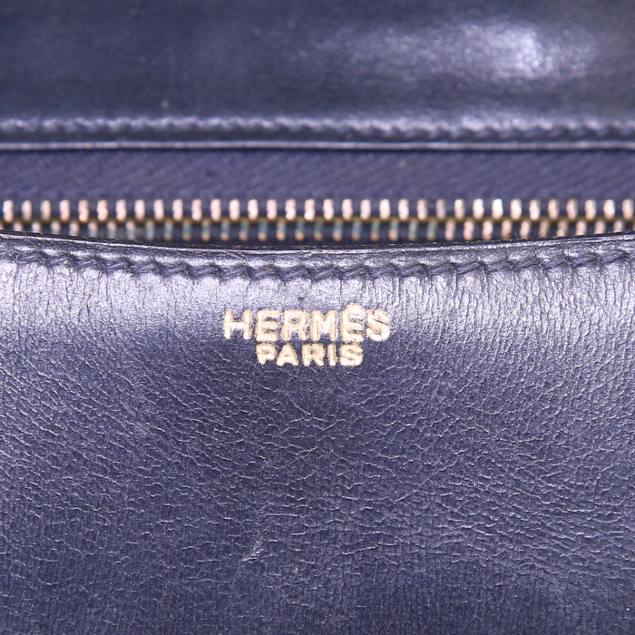 Hermes Constance handbag in black leather - Detail D4