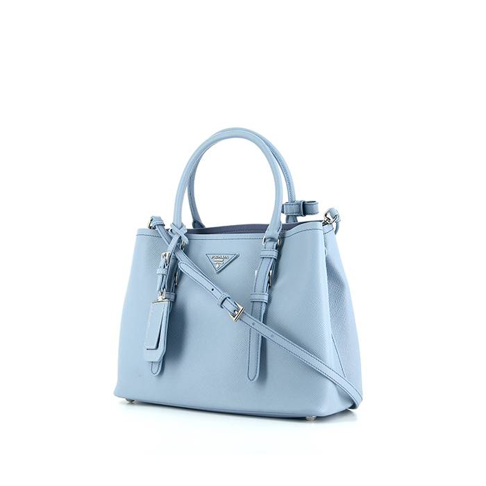 Prada Saffiano Leather Shoulder Bag- Light Blue