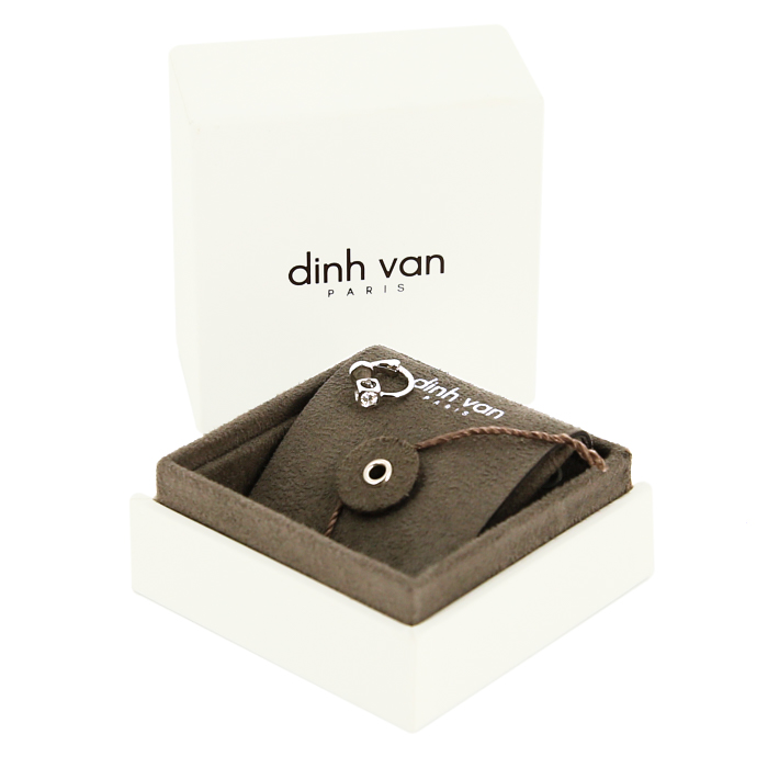 Dinh Van Cube earring in white gold and diamond - Detail D2