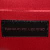 Renaud Pellegrino shopping bag in black, green, blue and red multicolor canvas and black leather - Detail D4 thumbnail