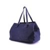 Bottega Veneta shopping bag in blue intrecciato leather - 00pp thumbnail