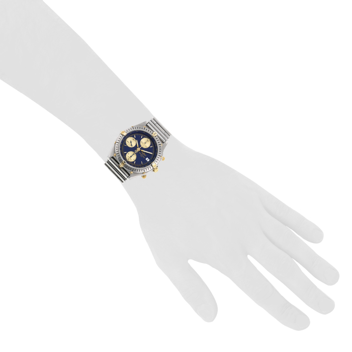 Orologio Breitling Chronomat in acciaio e oro placcato Ref :  B13047 Circa  2000 - Detail D1