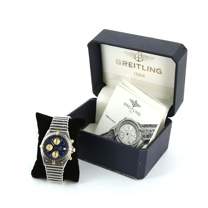 Orologio Breitling Chronomat in acciaio e oro placcato Ref :  B13047 Circa  2000 - Detail D2