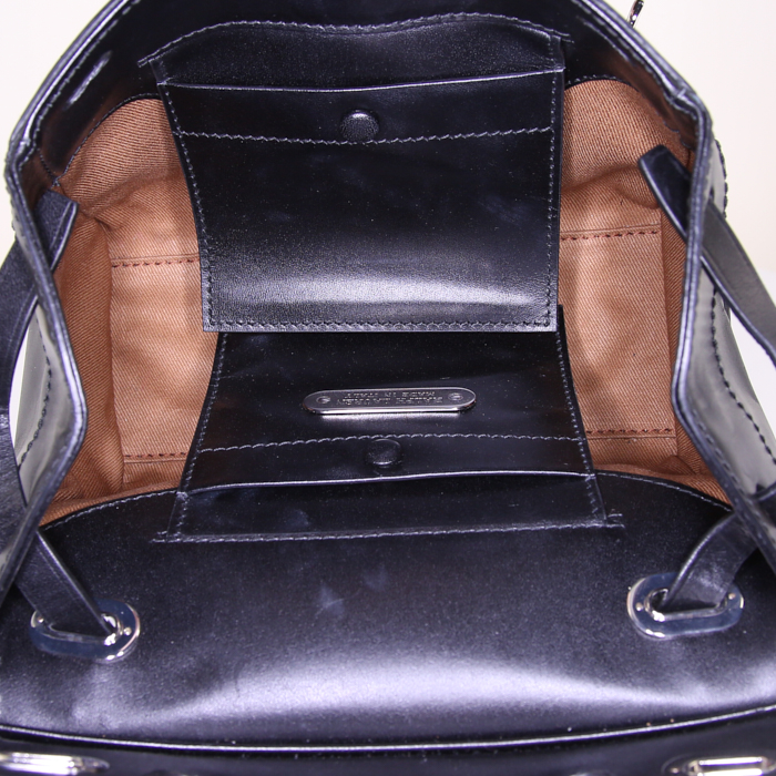 Bolso de mano Ralph Lauren Ricky modelo pequeño en cuero negro - Detail D3