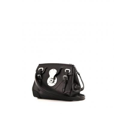Borsa Ralph Lauren Ricky modello piccolo in pelle nera