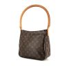 Louis Vuitton Looping small model handbag in brown monogram canvas and natural leather - 00pp thumbnail