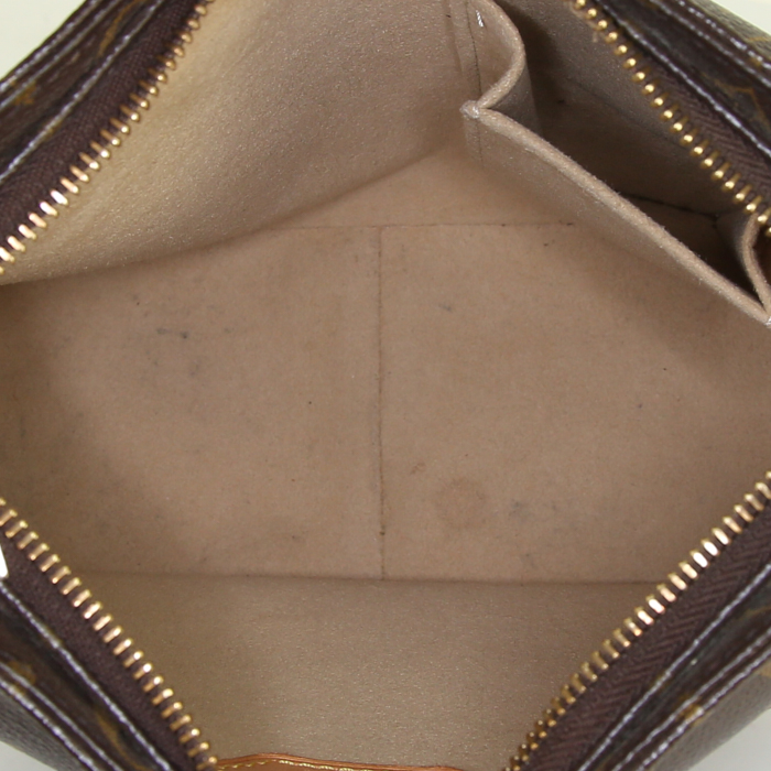 Borsa Louis Vuitton Looping modello piccolo in tela monogram marrone e pelle naturale - Detail D2