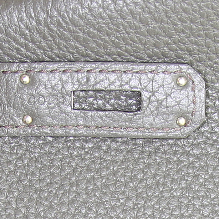 Borsa Hermes Kelly 35 cm in pelle togo verde oliva - Detail D4
