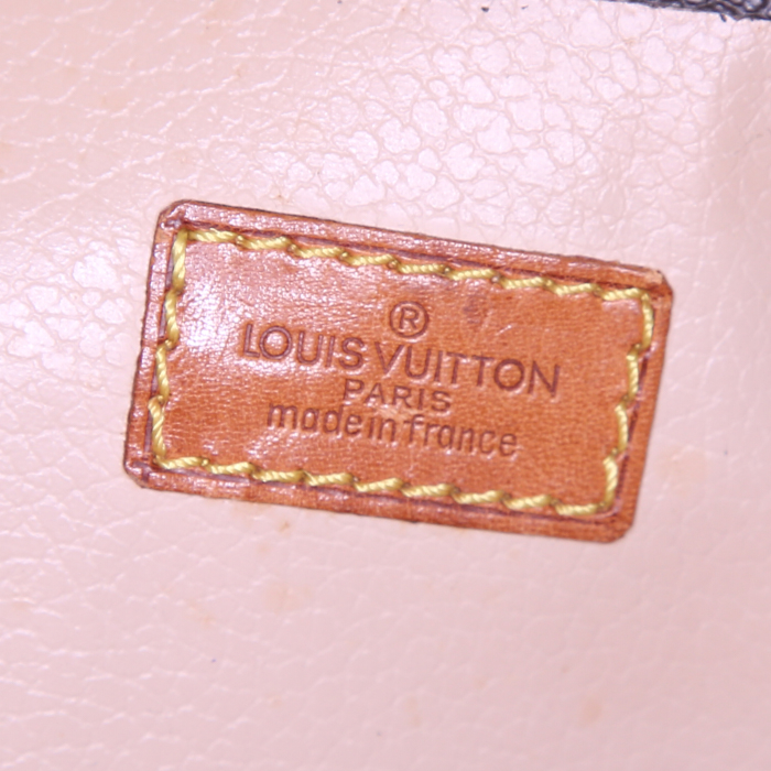 Shopping bag Louis Vuitton Louis Vuitton Sac Plat in tela monogram cerata e pelle naturale - Detail D3