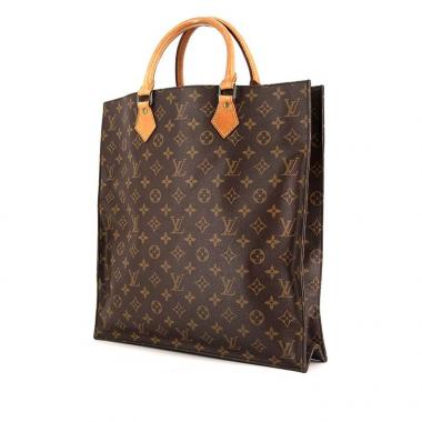 Sac cabas Louis Vuitton Louis Vuitton Sac Plat en toile monogram enduite et cuir naturel