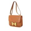 Hermes Constance handbag in gold box leather - 00pp thumbnail
