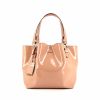 Tod's shopping bag in varnished pink patent leather - 360 thumbnail
