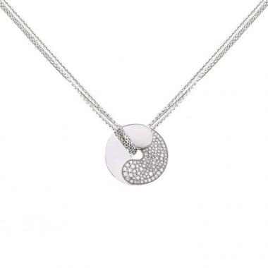 Dinh Van Double Sens necklace in white gold and diamonds