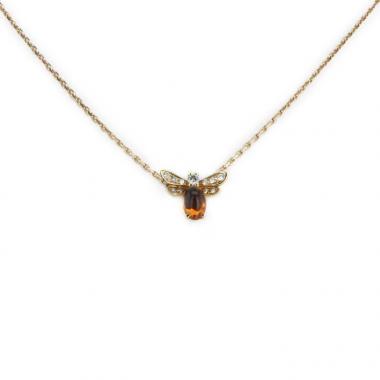 Chaumet Attrape Moi Si Tu M'Aimes necklace in yellow gold,  diamonds and citrine