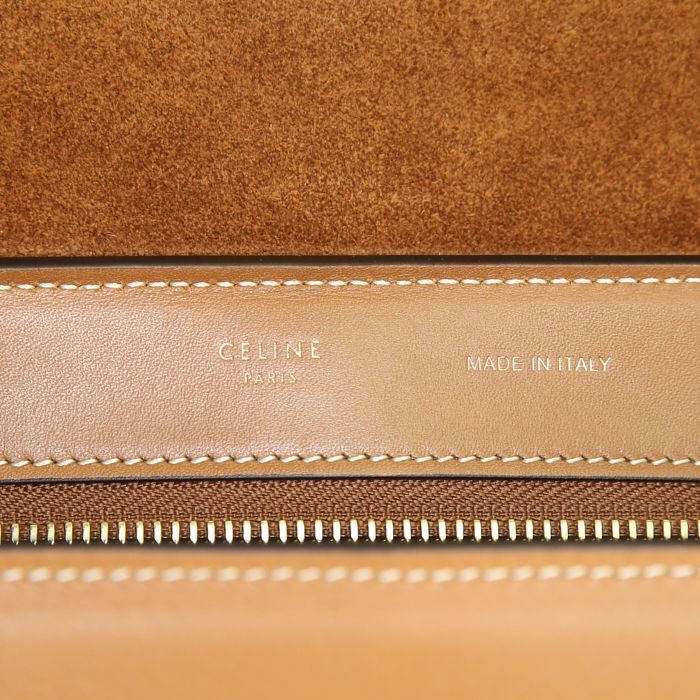 Borsa Celine Trapeze modello medio in pelle marrone - Detail D4