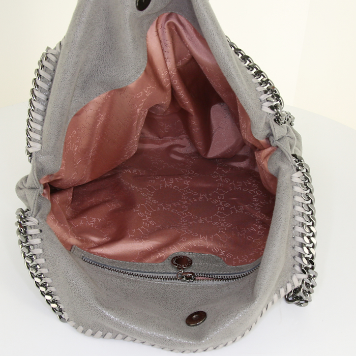 Stella McCartney handbag in grey canvas - Detail D2