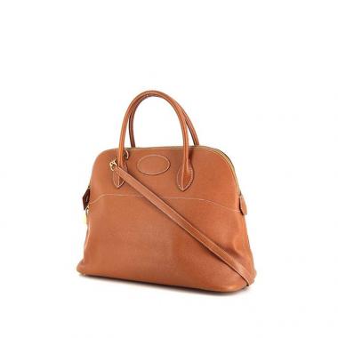 Bolso bandolera Hermes Bolide en cuero epsom color oro