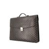Goyard Chypre briefcase in black monogram canvas and black leather - 00pp thumbnail