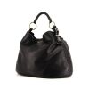 Prada Daino shopping bag in black grained leather - 00pp thumbnail