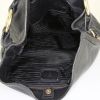 Prada Daino shopping bag in black grained leather - Detail D2 thumbnail