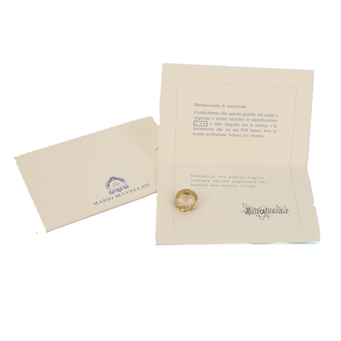 Anello Buccellati in oro giallo e oro bianco - Detail D2
