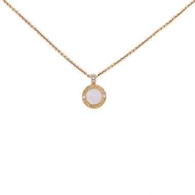 Bulgari Bulgari Bulgari necklace in pink gold,  diamonds and onyx and in diamonds Bulgari Bulgari Bulgari necklace in pink gold,  diamonds and onyx and in diamonds