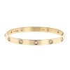 Cartier Love bracelet in yellow gold and diamonds, size 19 - 00pp thumbnail