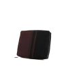 Hermes Toto Bag - Shop Bag pouch in black and burgundy canvas - 00pp thumbnail