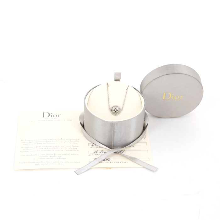 Dior Rose des vents bracelet in white gold,  mother of pearl and diamond - Detail D2