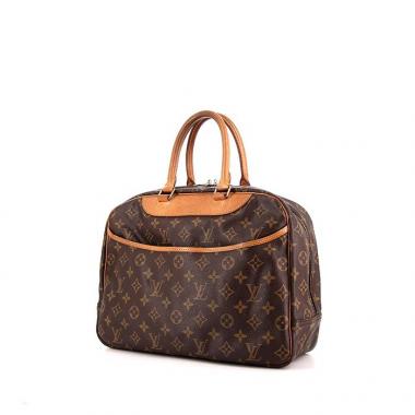 Bolso de mano Louis Vuitton Deauville en lona Monogram marrón y cuero natural