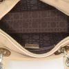 Dior Lady Dior medium model handbag in beige and beige canvas - Detail D3 thumbnail