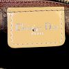 Bolso de mano Dior Lady Dior modelo mediano en cuero esmaltado beige y lona beige - Detail D4 thumbnail