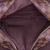 Louis Vuitton Naviglio shoulder bag in ebene damier canvas and brown leather - Detail D2 thumbnail