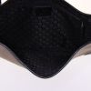 Bolso de mano Gucci Jackie en lona color topo y cuero negro - Detail D2 thumbnail