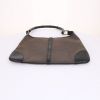 Gucci Jackie handbag in taupe canvas and black leather - Detail D4 thumbnail