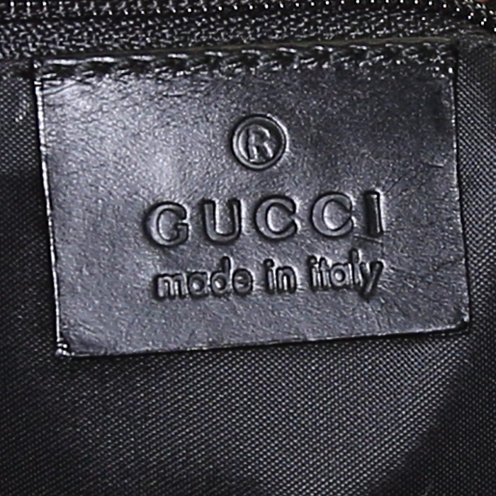Gucci Jackie handbag in velvet and black leather - Detail D5