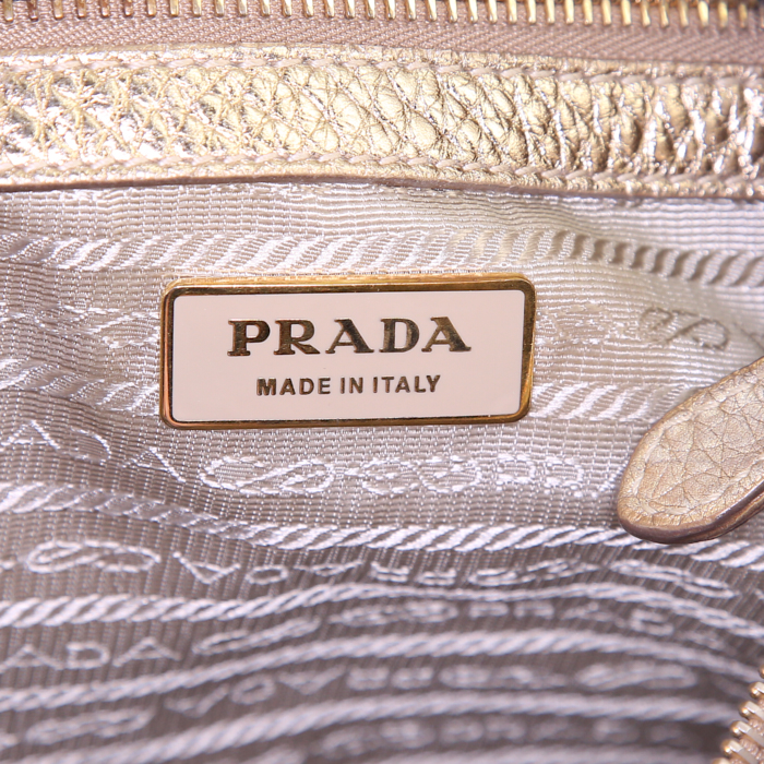 Borsa Prada Lux Chain in pelle martellata dorata - Detail D3