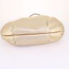 Bolso de mano Prada Lux Chain en cuero granulado dorado - Detail D4 thumbnail
