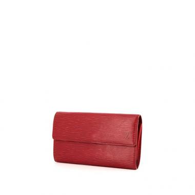 Billetera Louis Vuitton Sarah en cuero Epi rojo