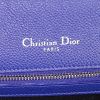 Borsa a tracolla Dior Diorama in pelle martellata blu reale - Detail D4 thumbnail