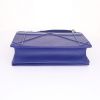 Borsa a tracolla Dior Diorama in pelle martellata blu reale - Detail D5 thumbnail