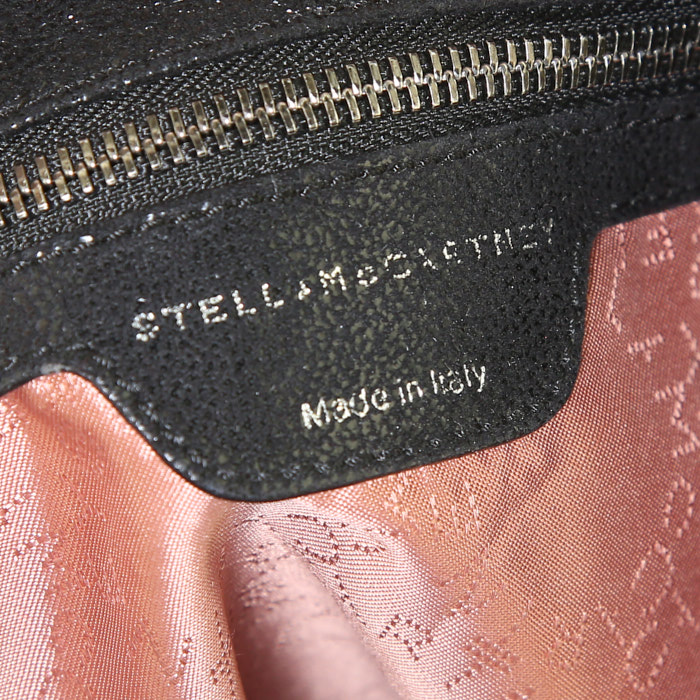 Sac à main Stella McCartney Falabella en toile noire - Detail D3