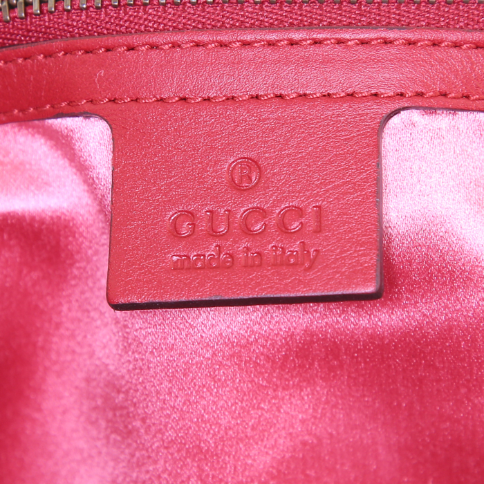 Sac à main Gucci GG Marmont en satin rouge - Detail D4