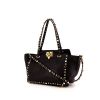 Valentino Garavani Rockstud bag worn on the shoulder or carried in the hand in black leather - 00pp thumbnail