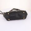 Valentino Garavani Rockstud bag worn on the shoulder or carried in the hand in black leather - Detail D5 thumbnail