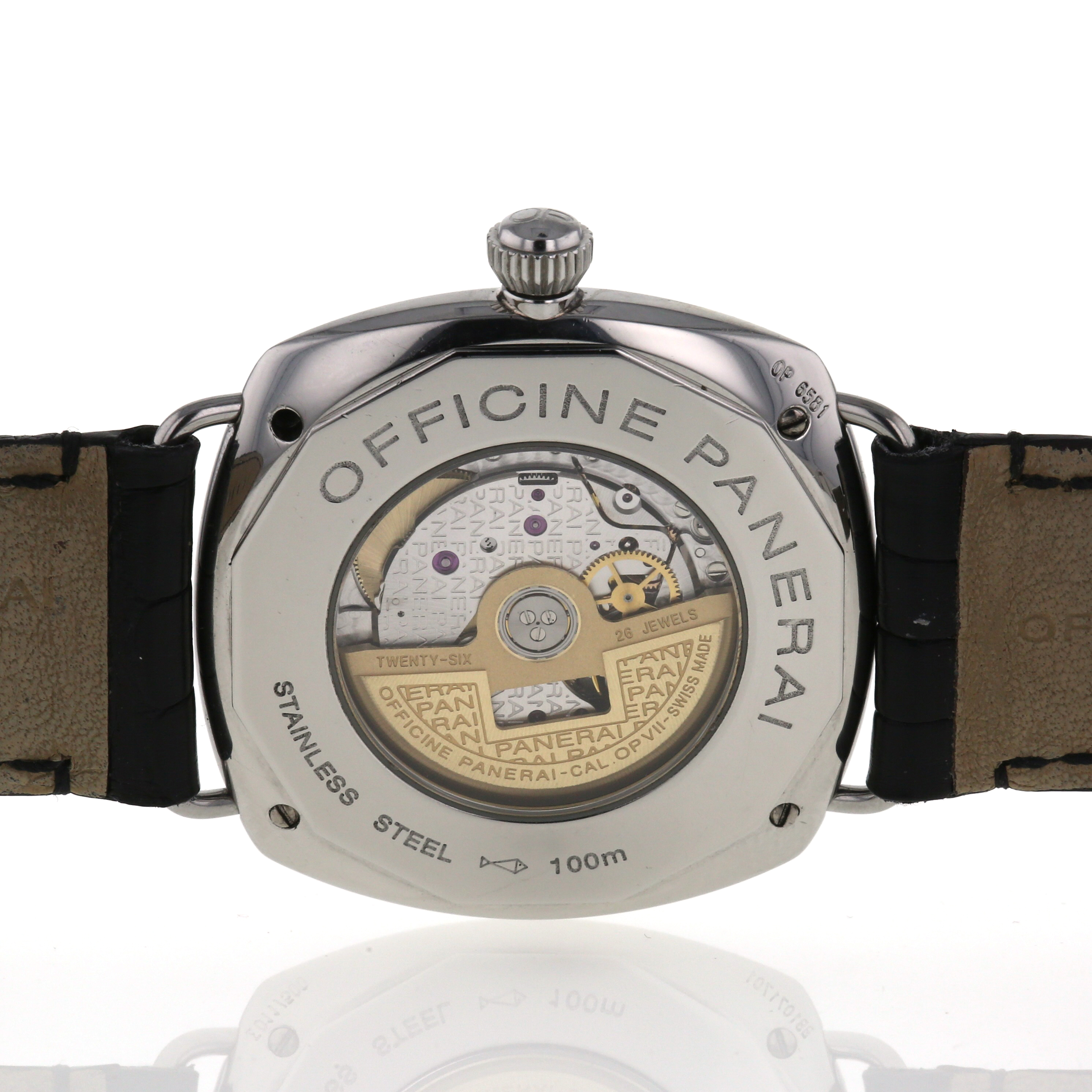 Panerai watch in stainless steel Ref: OP 6581 Circa 2010 - Detail D2