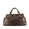Chloé Elvire handbag in brown ostrich leather - 360 thumbnail