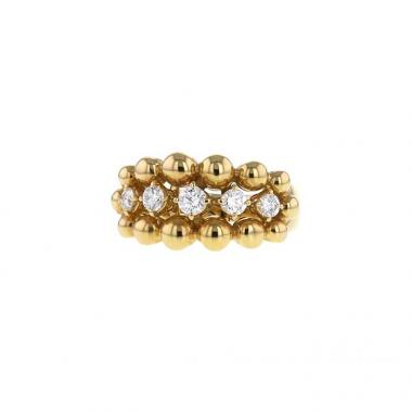 Anello Boucheron Grains de Raisins in oro giallo e diamanti