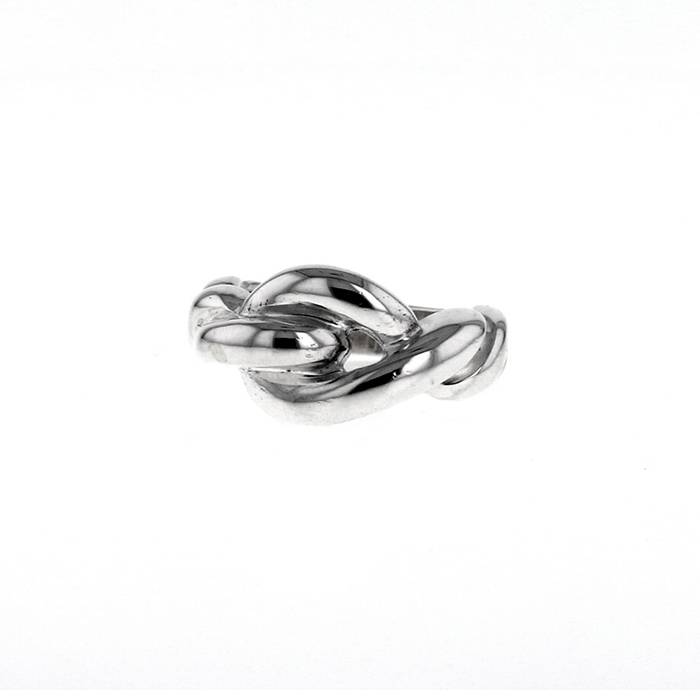 Bague Argent Vintage Torsadée - Style Tressé, Taille 17 Mm, Argent 925 ‰